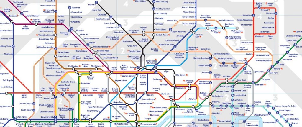 London underground travel map