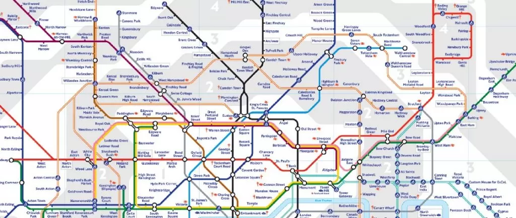 London underground travel map